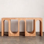 Console Minimaliste en Bois et Tadelakt