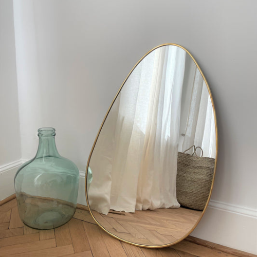 Miroir organique doré