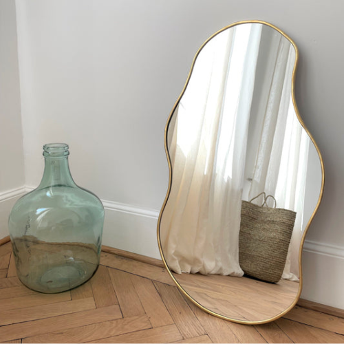 Miroir Doré Artisanale – Élégance et Lumière