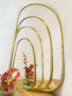 Miroir Trapèze Doré en Laiton