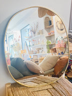 Miroir Rond en Laiton Artisanale