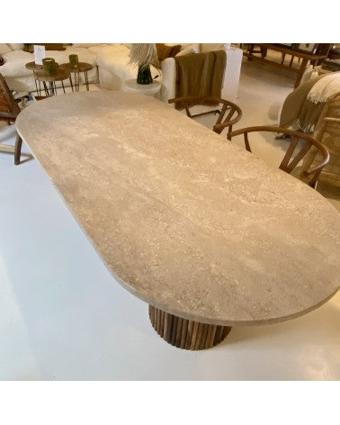 Table à diner Roma Travertin