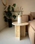 Table d'appoint en travertin Magnifis