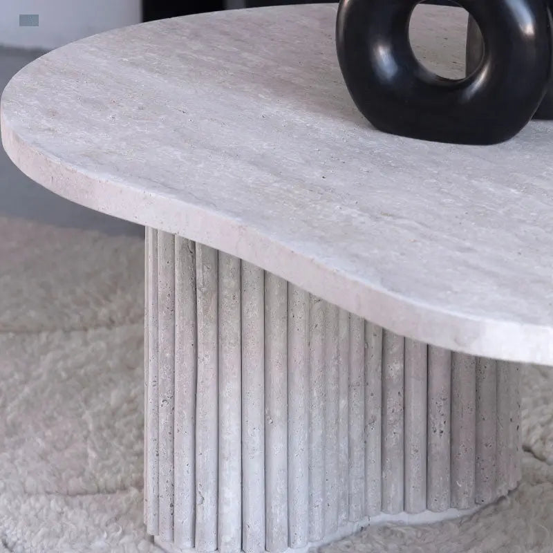 Table Basse en Travertin Jade