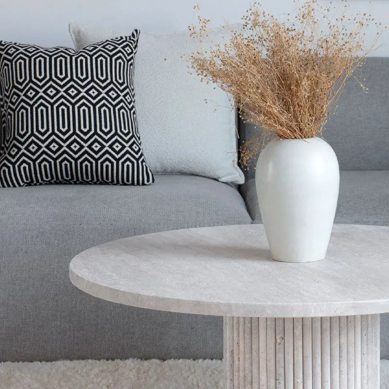 Table Basse Opale en Travertine