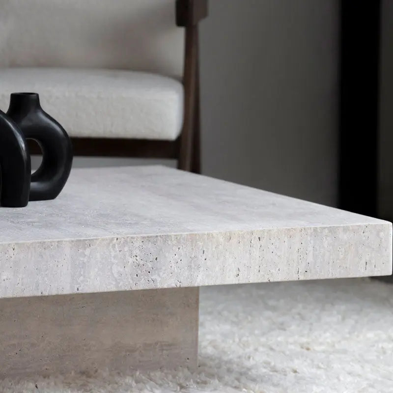Table Basse en Travertin Oreste - Rectangulaire