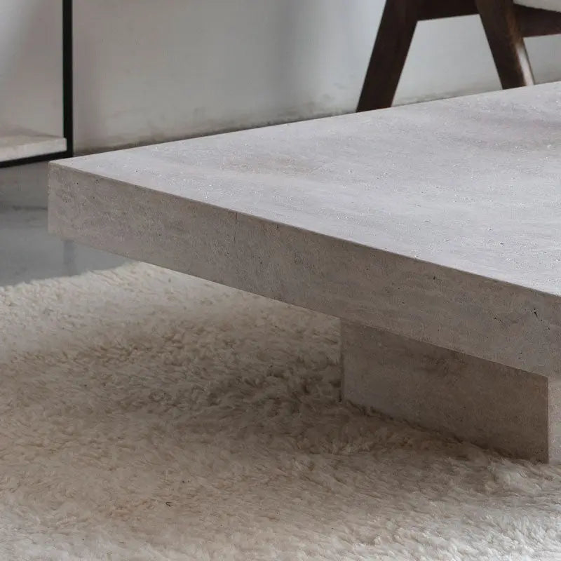 Table Basse en Travertin Oreste - Rectangulaire