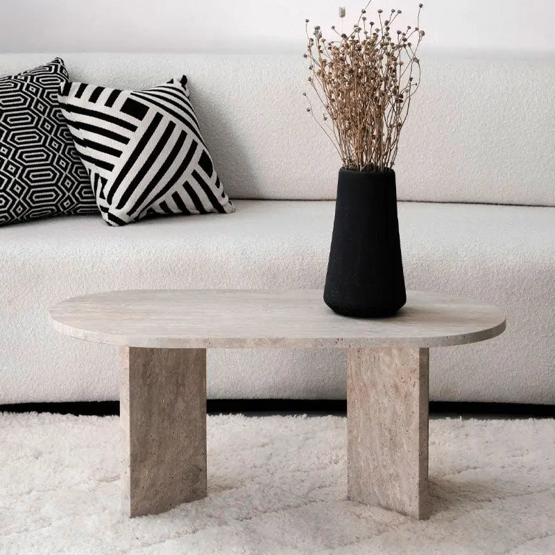 Table Basse Spinelle en Travertine