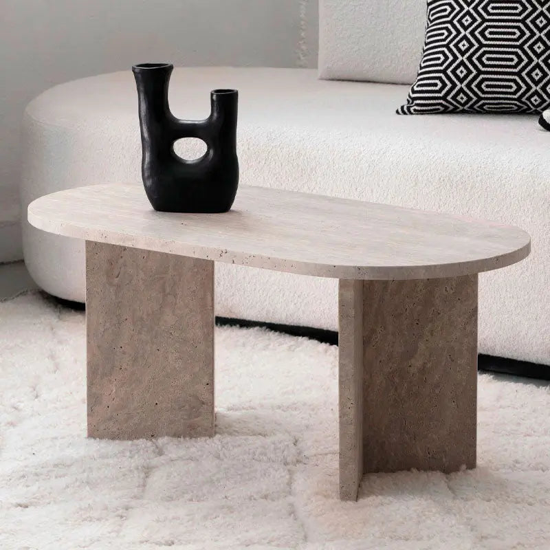 Table Basse Spinelle en Travertine