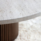 Table Basse Impériale en Travertin