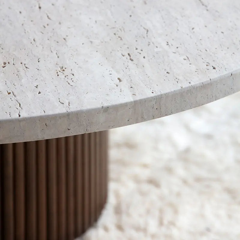 Table Basse Impériale en Travertin