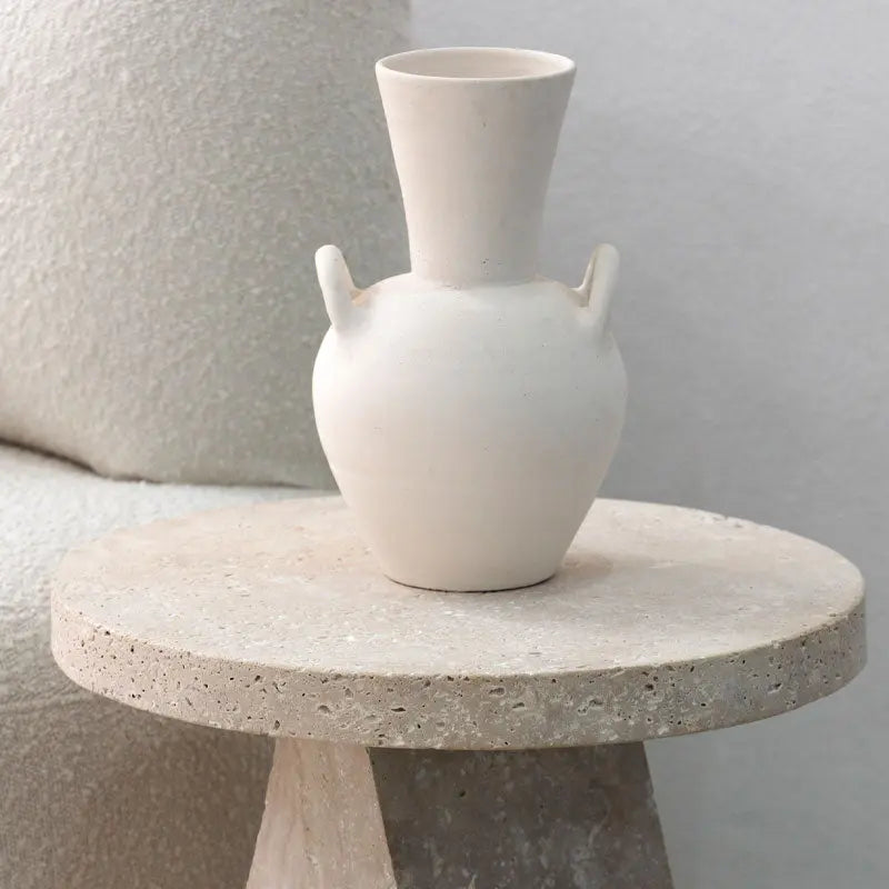 Table d'appoint en travertin Mazagan