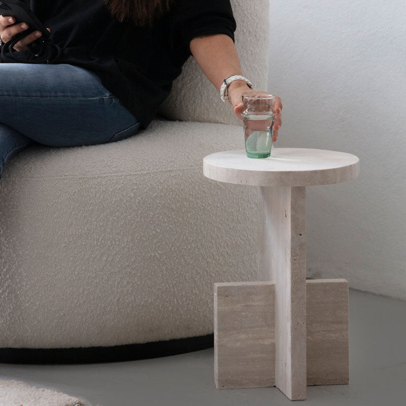Table d’appoint Modèle JOBA en Travertin