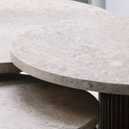 Trio de Tables Basses en Travertin