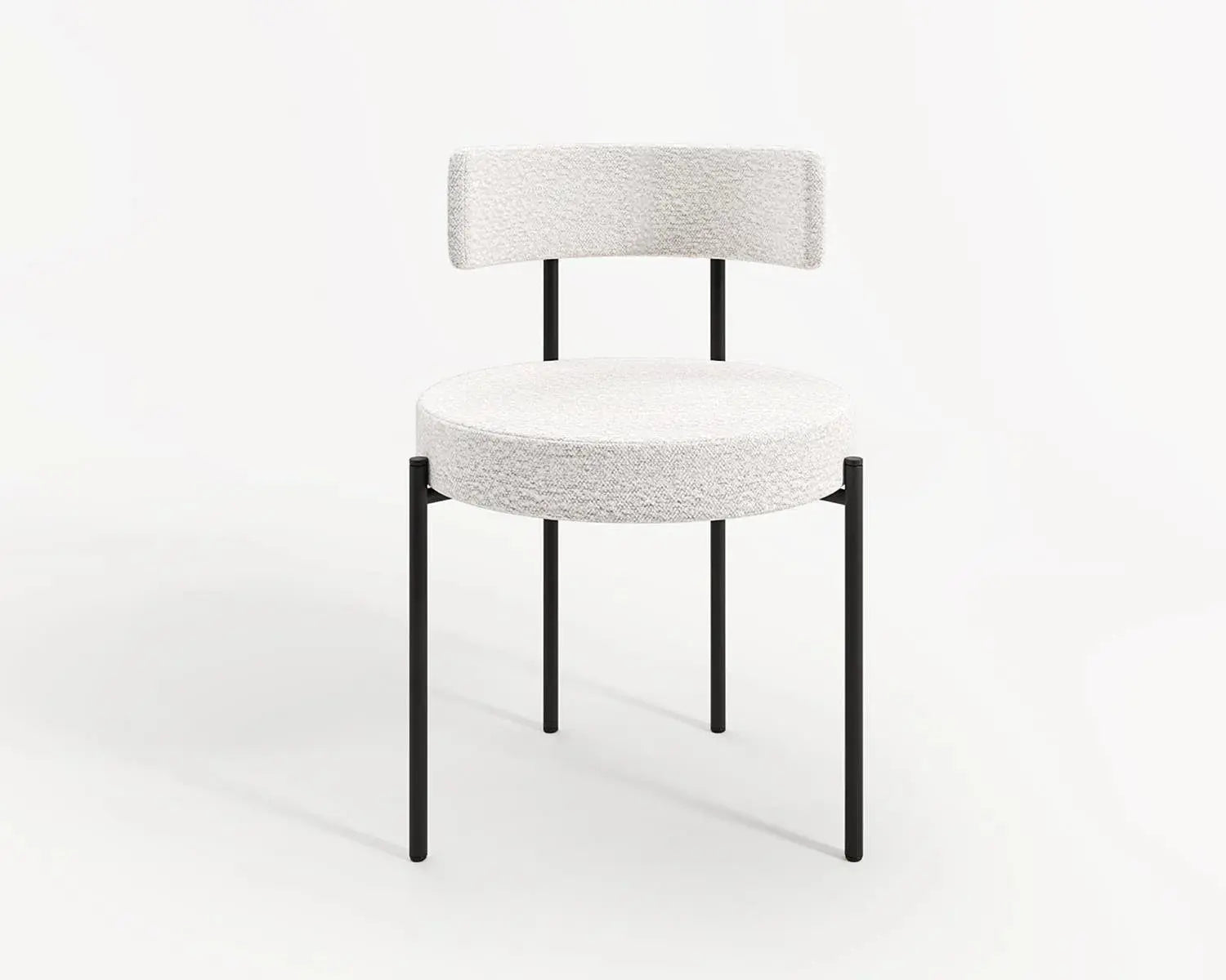 Chaises en Fer et Tissu Bouclé