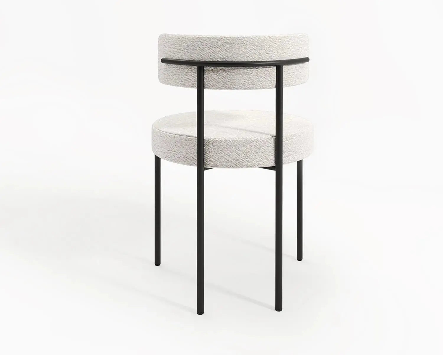 Chaises en Fer et Tissu Bouclé