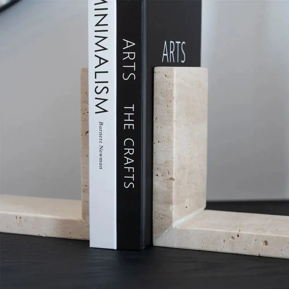 Serre-Livres en Travertine