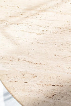 Table d'appoint ronde en travertine