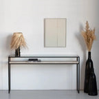 Console en Verre et Travertine