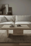 Table Basse "Hercule" en Travertine
