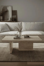 Table Basse "Hercule" en Travertine