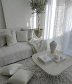 Table Basse en Travertin Ninive - Forme Organique