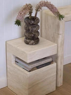 Table d'appoint en travertin Magnifis