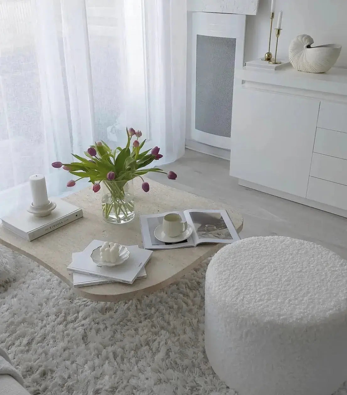 Table basse en Travertin Eros