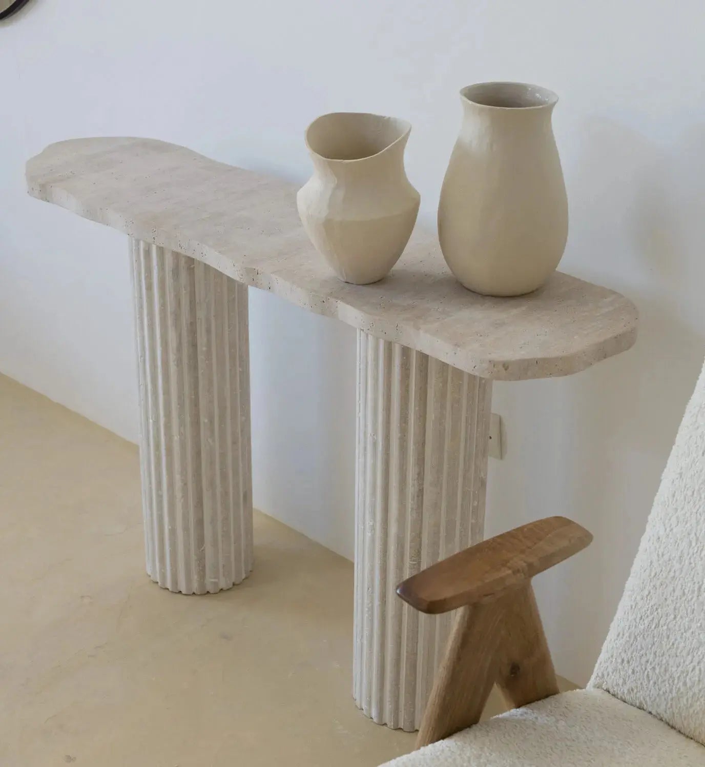 Console en travertin Hercules