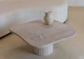 Table Basse Carrée en Travertine