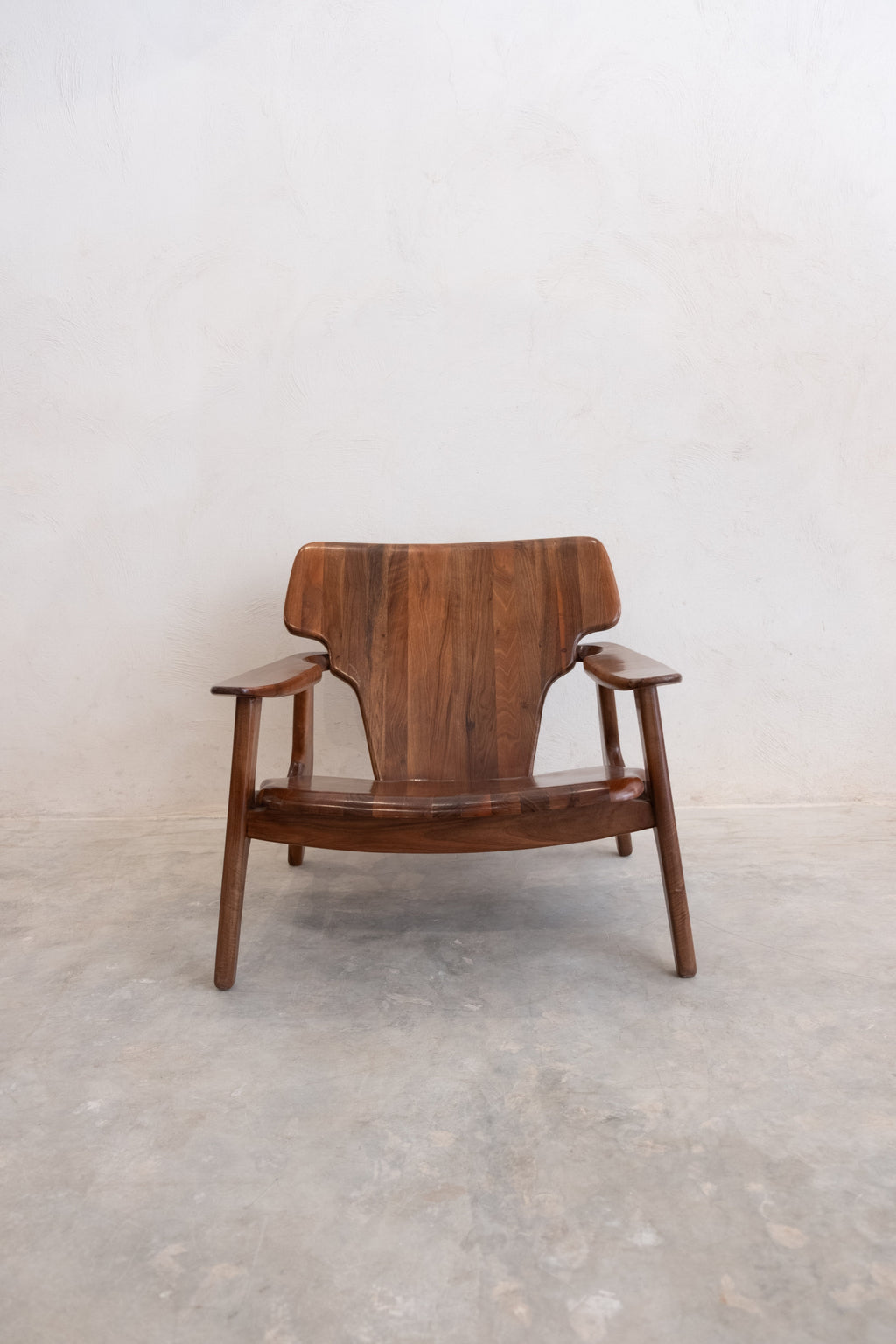 Designer Walnut Lounge Chair