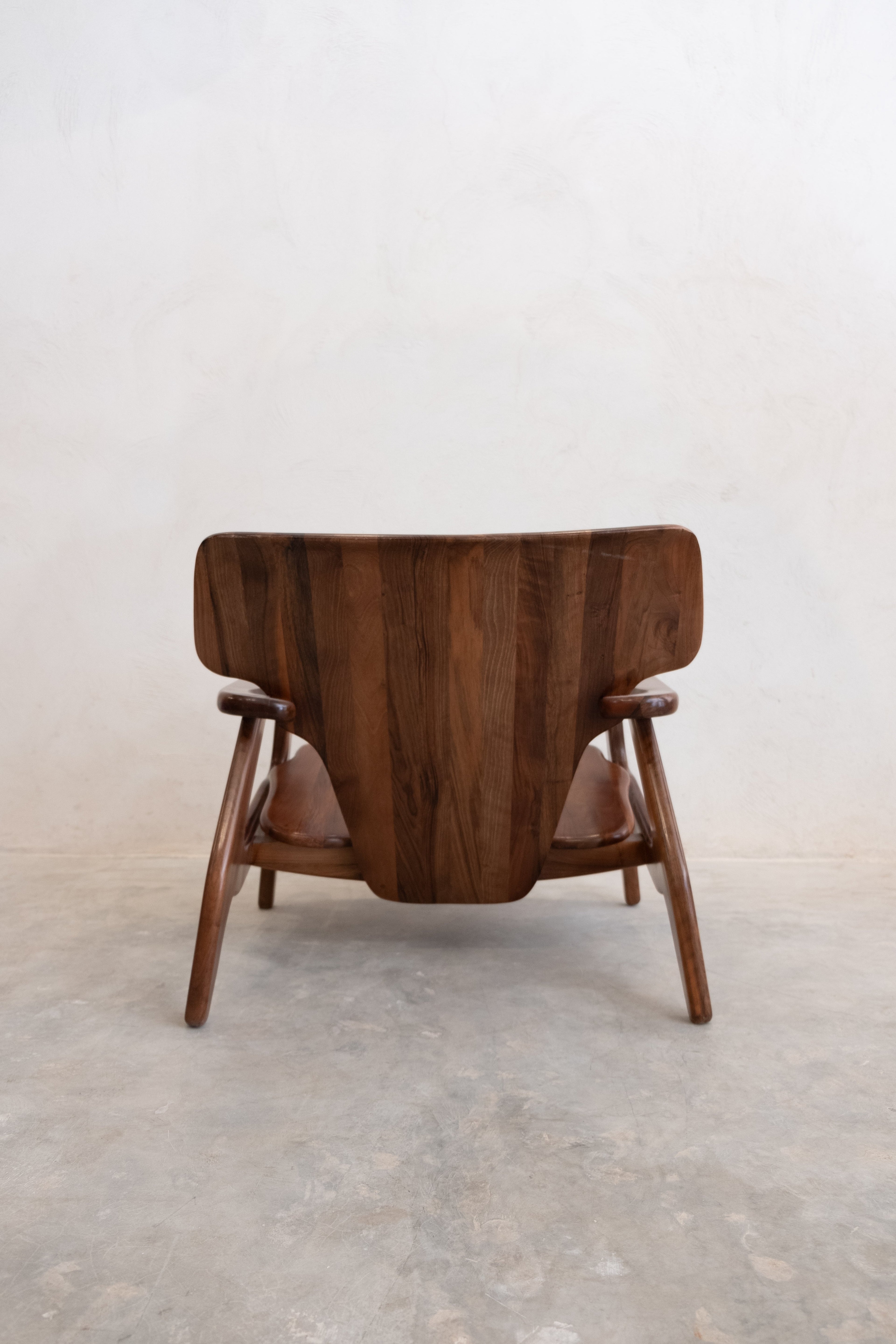 Designer Walnut Lounge Chair