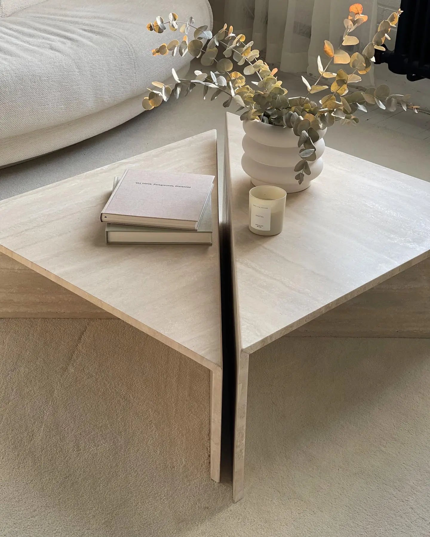 Table Basse "Kuna" en Travertine
